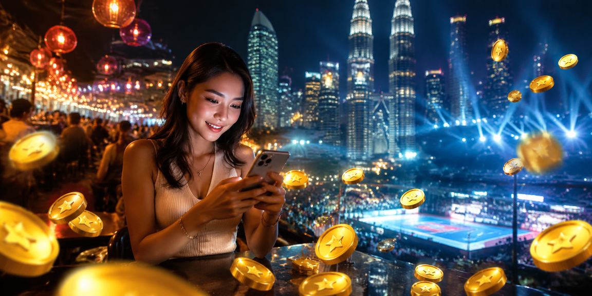 Pemain di Kuala Lumpur menggunakan aplikasi spin99 Android untuk pertaruhan sukan